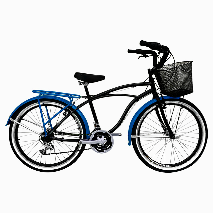 Bicicleta Sforzo Playera Hombre Rin 26 18 Cambios Negro Azul